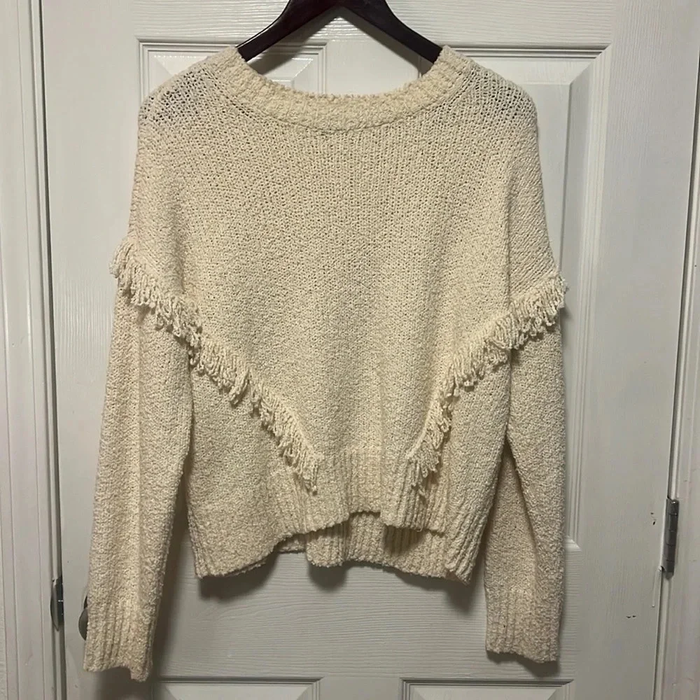Madewell Montford Fringe Pullover Sweater. Small - Picture 2 of 10